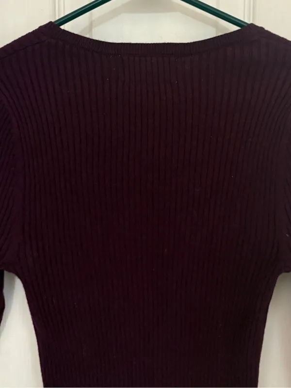 NWOT Old Navy So Soft Lite Ribbed Crewneck Sweater in Plum Paradise - Image 6