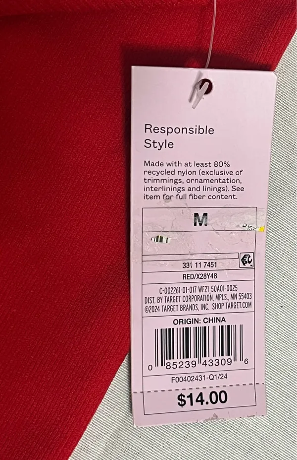 NWT Wild Fable High Rise Seamless Slim Biker Running Red Hot Shorts Size M - Image 7