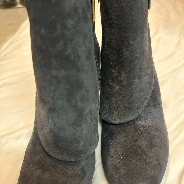Black Suede Ankle Boots Size 7.5 - Image 6