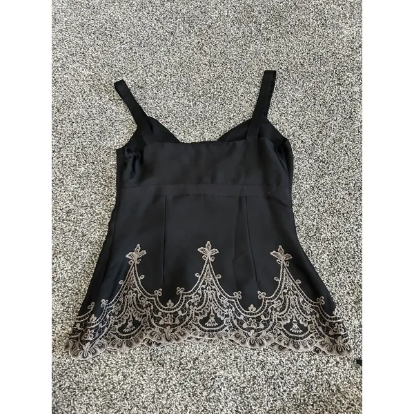 vintage Y2K Ann Taylor Loft black camisole tank top sleeveless blouse 4 - Image 9