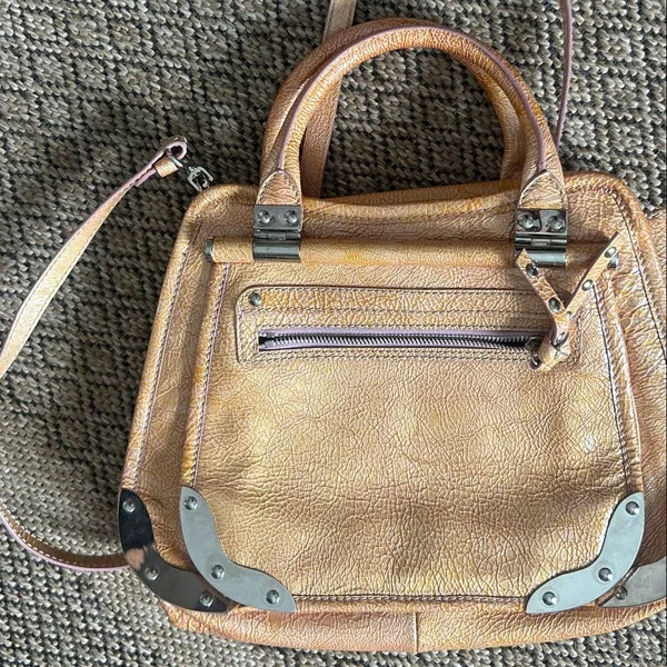 Non Signe Y2K Satchel Handbag Metal Accents Crossbody Strap - Image 7
