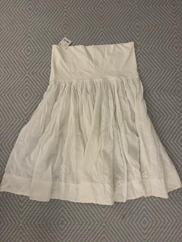 Free People Strapless White Dress - Image 3