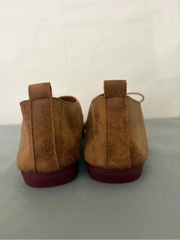 Flat Shoes Jeans Women’s Size 41 EU Brown Suede Lace Up Flat Shoes(B202) - Image 8