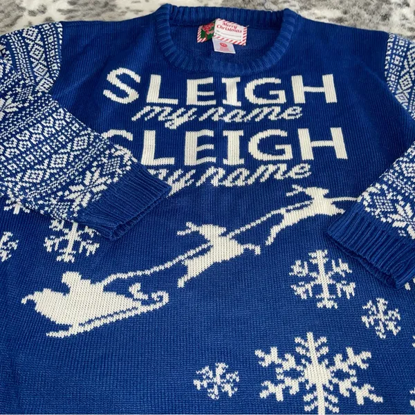 Unbranded ugly sweater Blue Size XL - Image 4