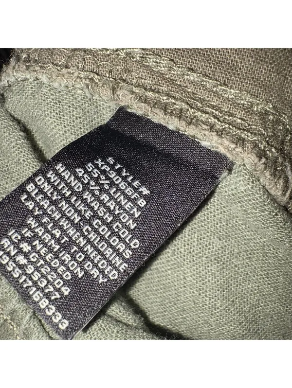 Social Standard by Sanctuary Olive Green Linen-Blend Joggers XL - Image 8