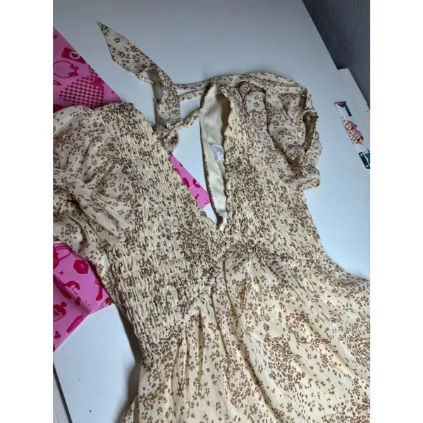 Sienna Sky Floral Smocked Mini Dress – XS - Image 3