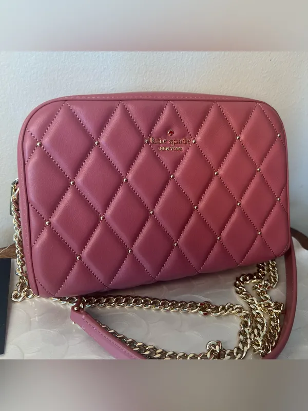 Kate Spade‎ Carey Mini Camera Bag Pomegranate Smooth Quilted Leather NWT KL820 - Image 2