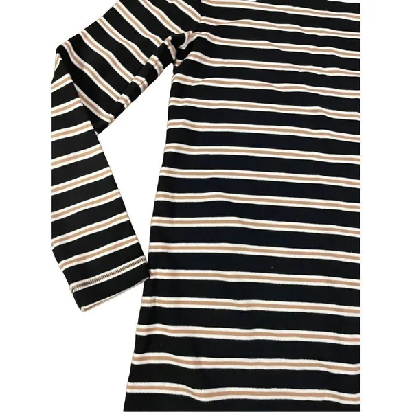 Lou & Grey black white tan striped dress‎ size XS - Image 7