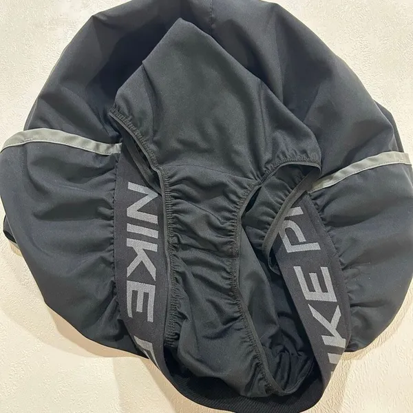Nike Pro Dri-Fit Running Shorts Black Gray Trim Athletic Women’s Medium - Image 6