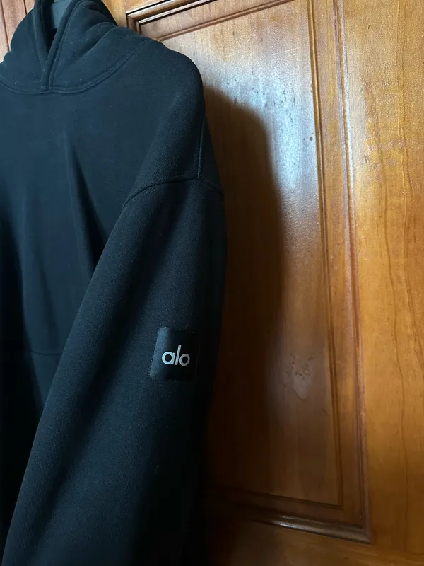 AloYoga Hoodie Heavyweight Black XS - Image 4