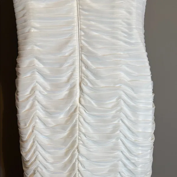 Adrianna Papell‎ White Embellished Mini Sheath Dress Bridal Holiday 8 Party - Image 13