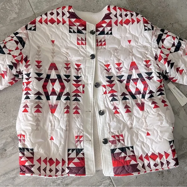 Aqua x Pendleton Reversible Quilted Coat, Size L New w/Tag - Image 6