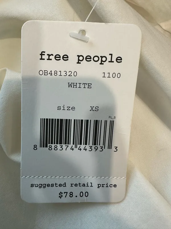 Free People Off show white off shoulder size XS - Image 7