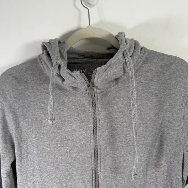 Pact Organic Cotton Full Zip Hoodie Heather Gray Thumbhole Athleisure‎ Womens Sm - Image 7