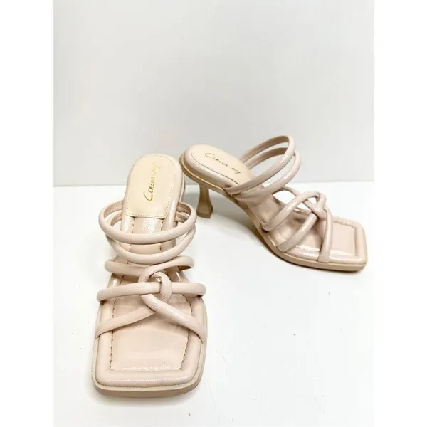 CircusBy Sam Edelman Sandala Womens‎ Size 7 Tan Square Toe Slip On Heels - Image 7