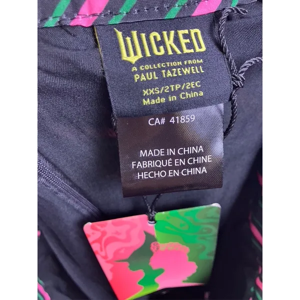 Wicked Bubble Skirt Womens XXS Pink Green Striped Paul Tazewell Target Movie NWT - Image 8