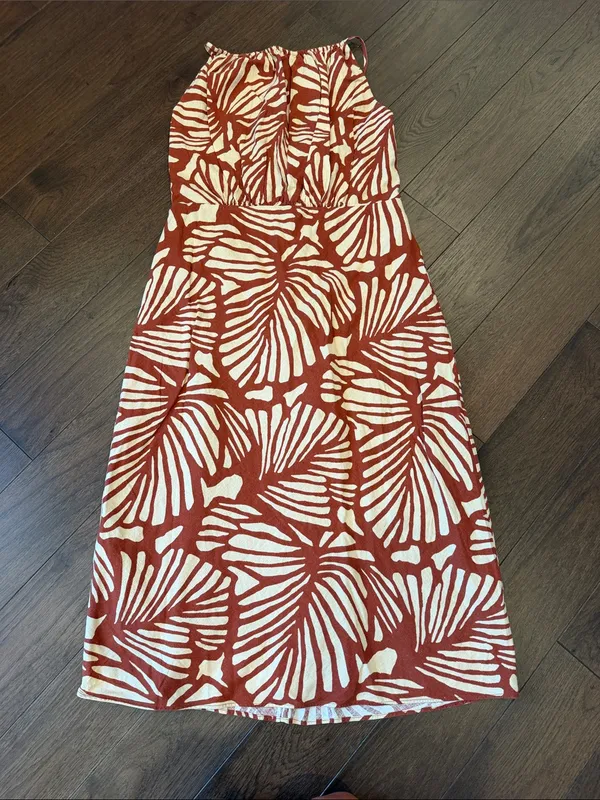 Banana Republic Linen Blend High Neck MIDI Dress Size 10 NWT - C70-002 - Image 2