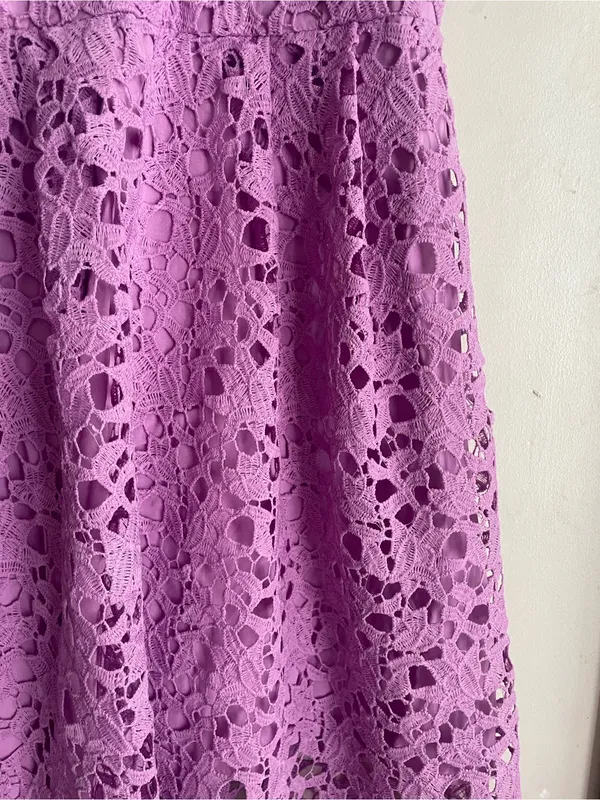 ASTR The Label Sleeveless Lace Fit & Flare Midi Dress Light Orchid - Image 8