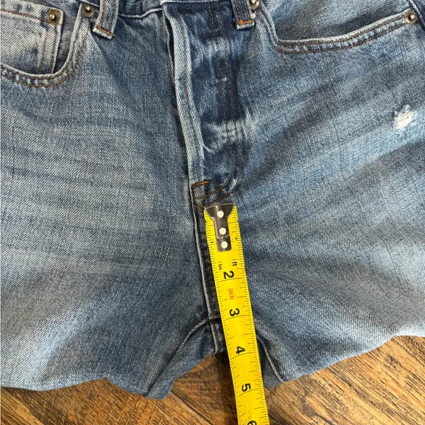 Pistola Dark Blue Frayed Straight Leg Jeans - Image 8