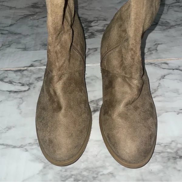 Windsor Faux Suede Tan Boots - Image 4