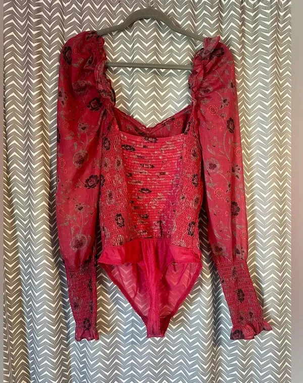 Free People | Brunch Date Bodysuit, Size M - Image 7
