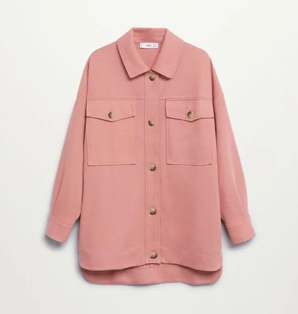 Mango Chest-Pocket Cotton Overshirt - Image 4