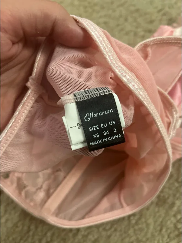 C705 bra small black top see thru pink cute bralette - Image 4