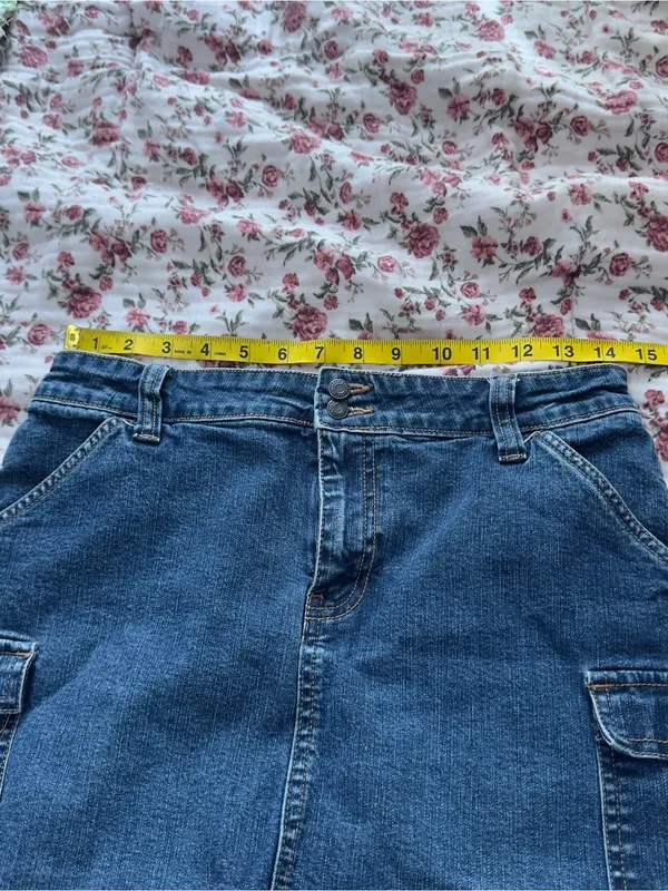 Vintage Old Navy Denim Mini Skirt - Blue - Image 6