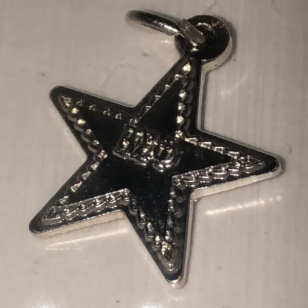 Beta Sigma Phi Girl of the Year Vintage Silver Star Charm - Image 2