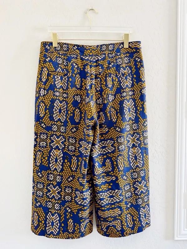 Anthropologie Cartonnier Sampa wide-leg crop pants snake print culottes Size 12 - Image 7