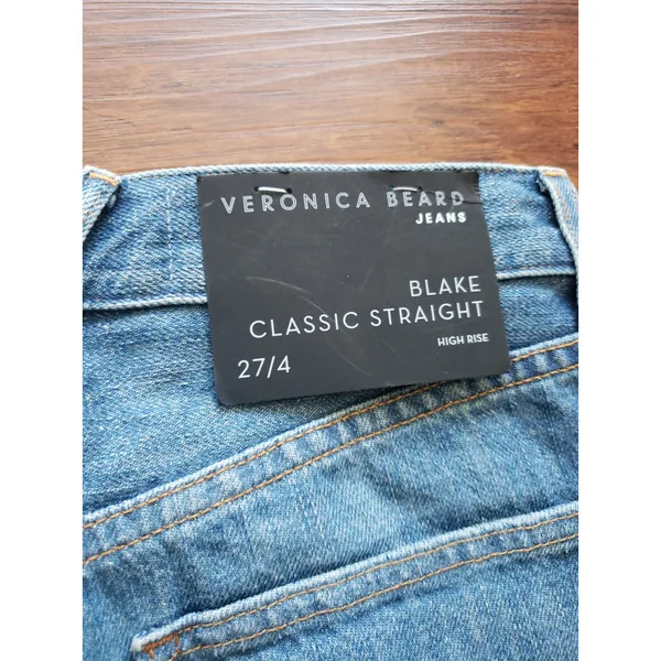 Veronica Beard Blake Classic Y2K Collegiate Feminine Wide Leg Jeans Size 27 - Image 4