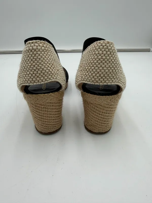 Andre Assous Women’s 7.5 Black Espadrille Wedge Sandals Made in Spain - Image 6