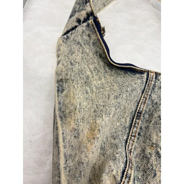 Vintage Y2K 90s Acid Wash Denim Hobo Bag Shane's Logo Retro Slouchy‎ Shoulder - Image 3