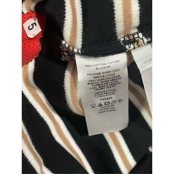 Lou & Grey black white tan striped dress‎ size XS - Image 8