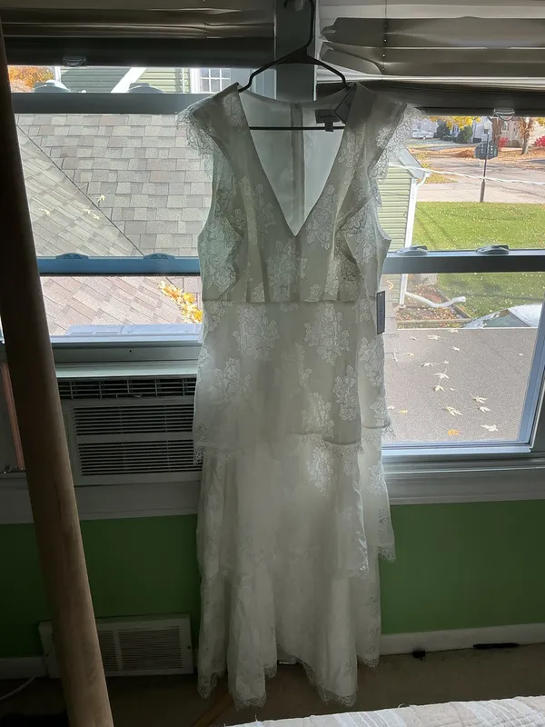 Layered ruffled White Premier Amour Dress - Image 2