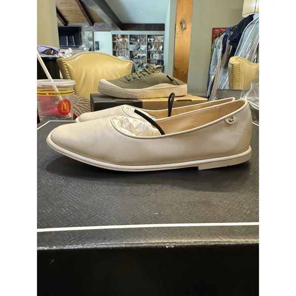 Coach Emilia Mary Jane Ballet Flat Shoes Women Size 8.5 Slip on Chalk Leather - Image 3
