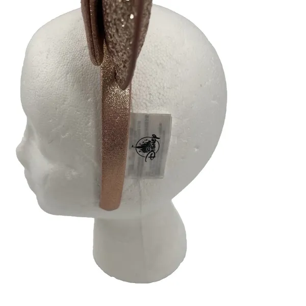 Disney Parks ROSE GOLD Glitter Minnie Mouse Ears Headband Sparkle Bow Holiday - Image 5