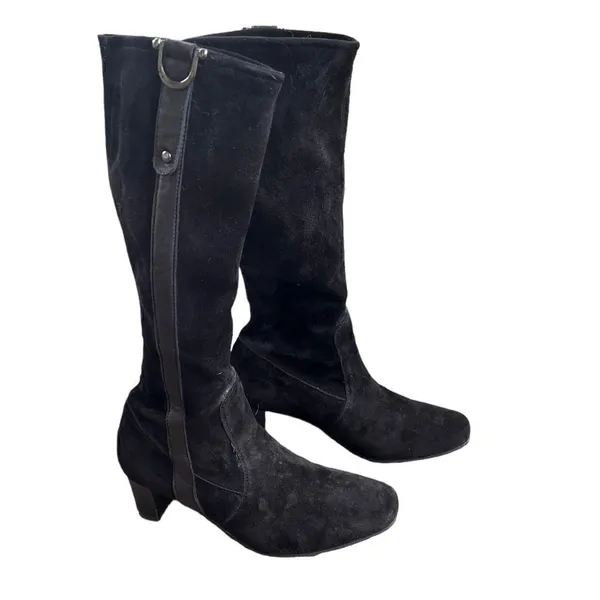 Manas Design Italy Black Suede Heeled Boots 7 - Image 6