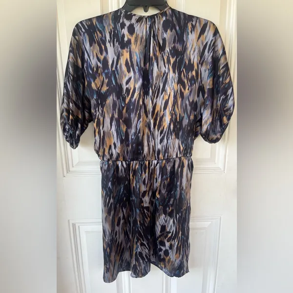 ULLA JOHNSON Silk Animal Print Watercolor mini Dress size 2 designer - Image 5