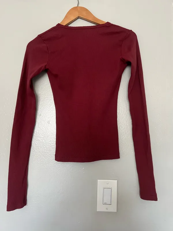 Brandy Melville Ribbed Long Sleeve - One Size - Image 2
