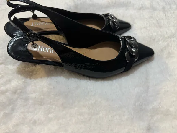 J Brand J Renee Black White Striped Heels 8M - Image 5
