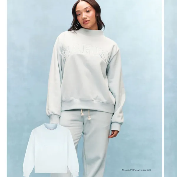 Parke Monochrome Varsity Mockneck Arctic blue (SOLD OUT) - Image 2