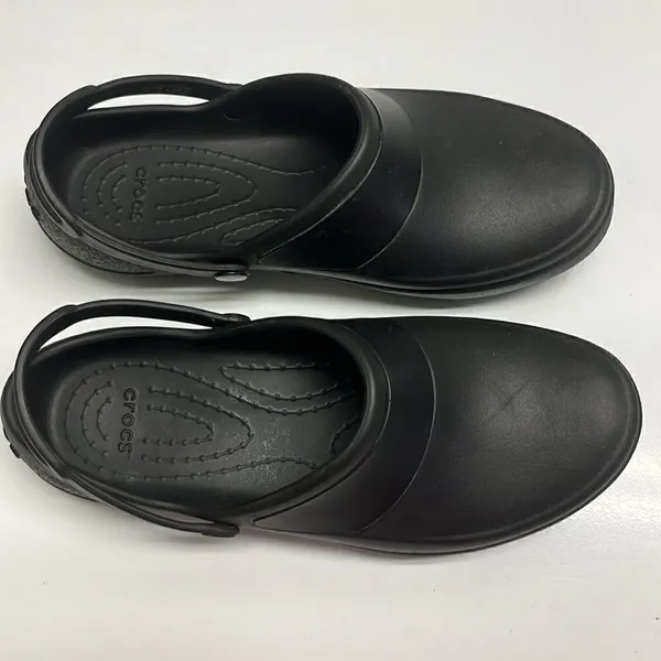 Crocs Black Mercy Slip On Slip Resistant Chef/Medical Work Shoes Women's Size 11 - Image 4