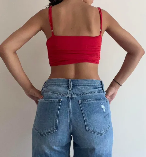Red Going Out Tank Top Cropped - Image 3