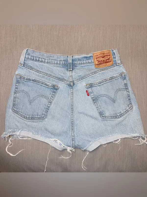Levi’s 501 Light Wash High Rise Denim Shorts 27” Waist - Image 2