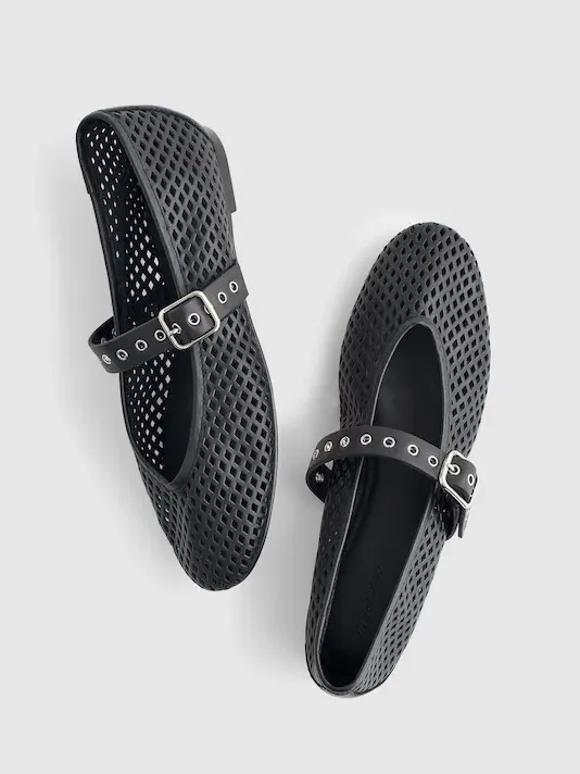Madewell The Remy Mary Jane Flat in True Black Size 7.5 - Image 2