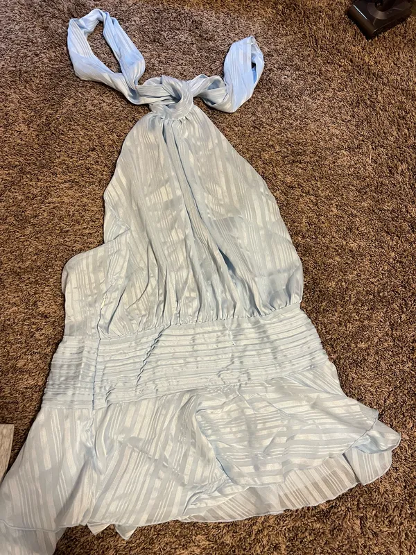 SheIn Light blue halter dress - Image 2