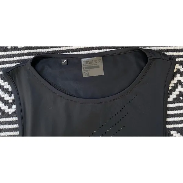 Gymshark Black Laser Cut Tank Top  - Image 13