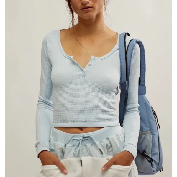 NWT FREE PEOPLE | FP Movement Arctic Snow Bail Out‎ Long Sleeve Layer Top M/L - Image 12
