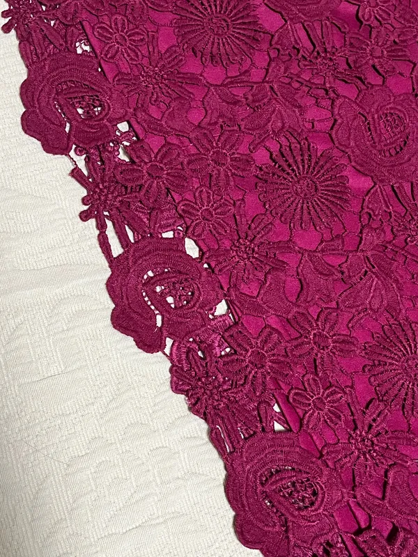 Lulus Halter Dress Burgundy Mini - Image 4